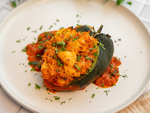 Scallop-Stuffed Poblano Peppers Recipe