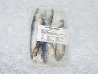 Wild Whole Sardines front of package on ice
