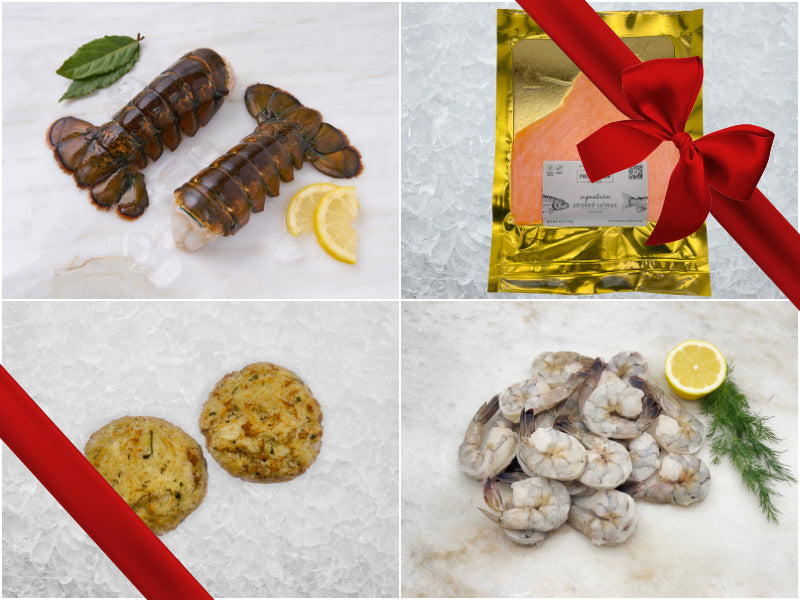 Katie's Appetizer Bundle Collage with Gift Bow Graphic on Top Right