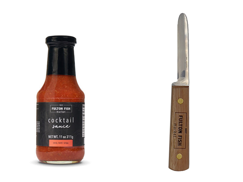 Fulton Fish Market Cocktail Sauce and Clam Knife