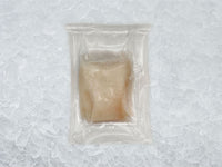 Atlantic Halibut portion back of package on ice
