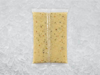 Clam chowder back of package on ice