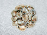 Pile of Wild Colossal Blue Shrimp on Ice