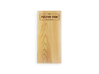 Fulton Fish Market Western Red Cedar Grilling Plank on White Background