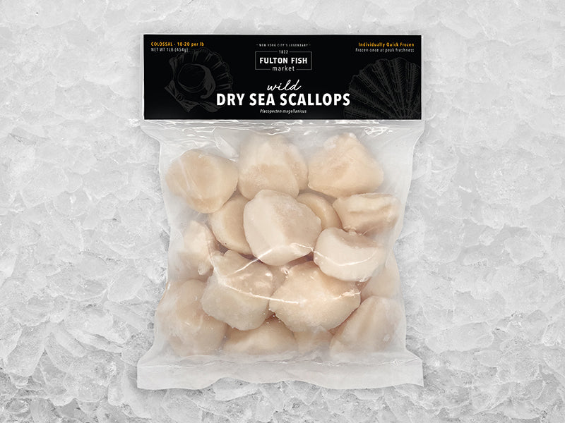 Fulton's Finest Wild Colossal Dry Sea Scallops - 1lb