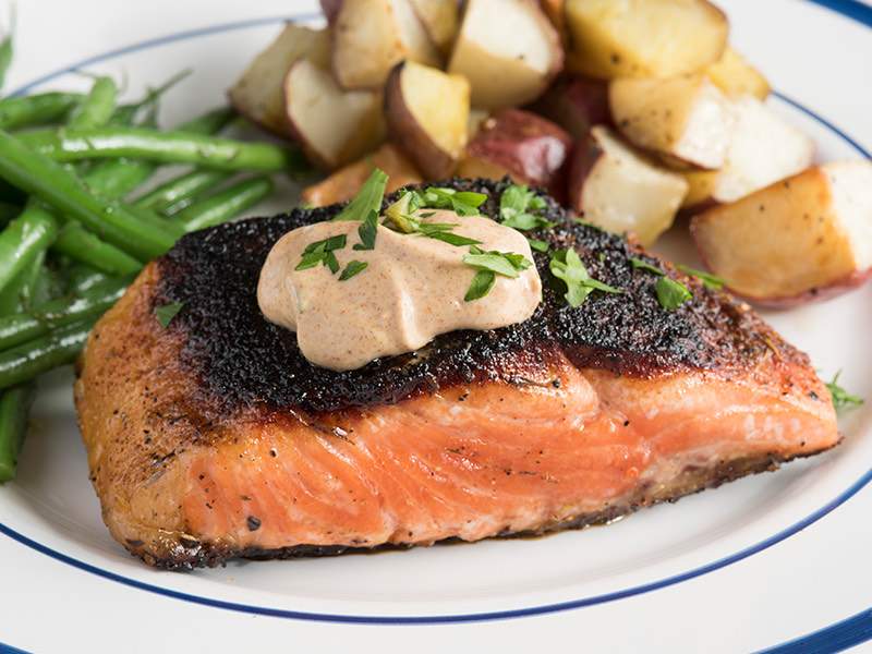 Blackened Steelhead Trout with Remoulade Trout Recipes Buy Trout