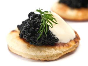 Blinis with Black Caviar Recipe