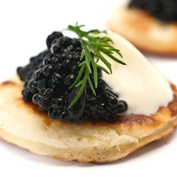 Blinis with Black Caviar Recipe
