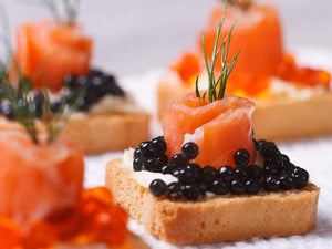 Caviar & Smoked Salmon Canapés Recipe