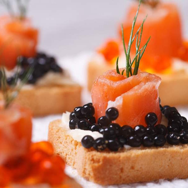 Caviar & Smoked Salmon Canapés Recipe