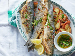 Grilled Branzino with New Potatoes Recipe