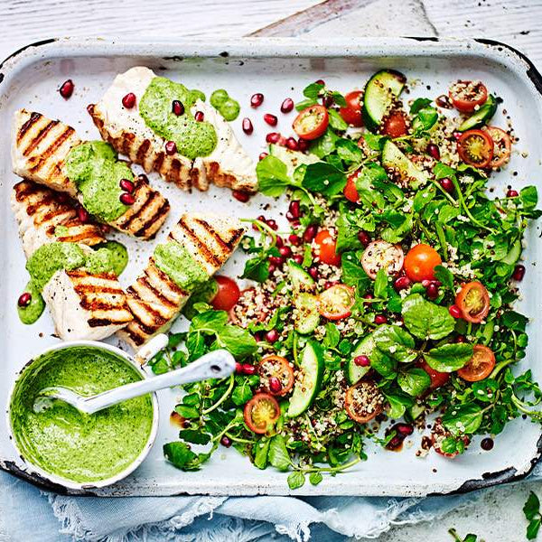 Grilled Fish and Quinoa Salad Recipe