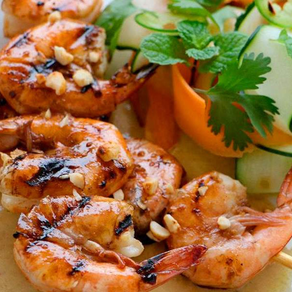 Grilled Shrimp with Coconut Thai Green Curry Recipe