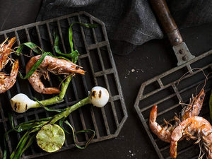 Grilled Shrimp with Onions & Chili Peppers Recipe