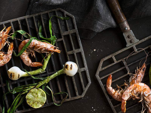 Grilled Shrimp with Onions & Chili Peppers Recipe