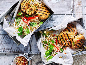 Keto Fish Cakes with Herb Salad Recipe