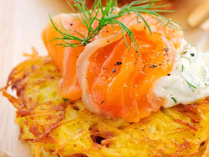 Potato Latkes with Smoked Salmon Recipe