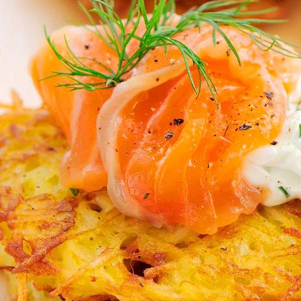 Potato Latkes with Smoked Salmon Recipe