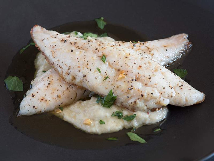 Red Mullet with Eggplant Purée and Garlic Oil Recipe