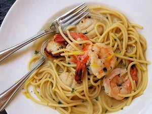 Shrimp Scallop Pasta in Wine Sauce Recipe