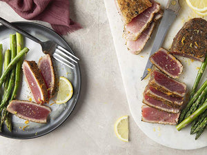 Steakhouse Tuna Steak with Asparagus Recipe