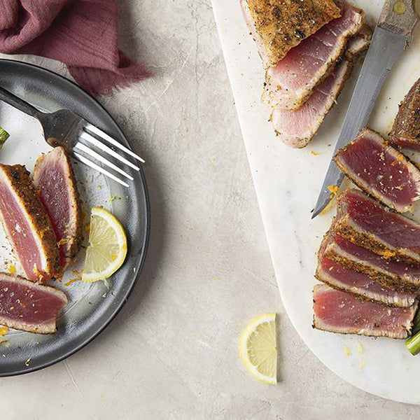 Steakhouse Tuna Steak with Asparagus Recipe