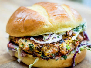 Wild Salmon & Black Bean Burgers Recipe