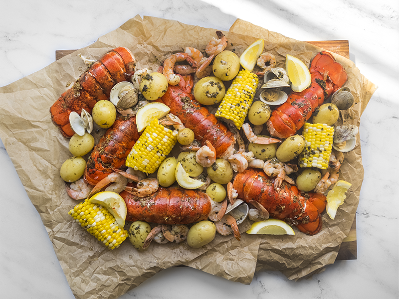 Seafood Bake Recipe | Lobster, Shrimp, Clams & Chimichurri Recipe