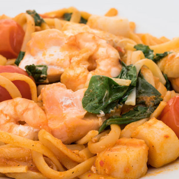 Mediterranean-Inspired Shrimp Scallop Pasta Recipe
