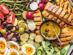 Grilled Salmon Niçoise with Preserved Lemon Recipe