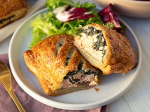 Salmon en Croute with Creamed Chard Recipe