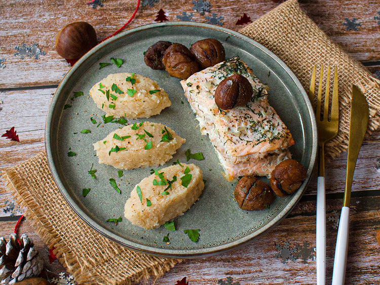 Chestnut Stuffed Wild Alaska Salmon