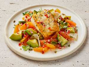 Alaska Cod with Citrus, Avocado, Jicama & Fresno Chile Vinaigrette Recipe