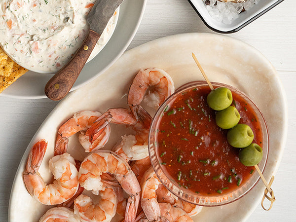 Dirty Martini Shrimp Cocktail