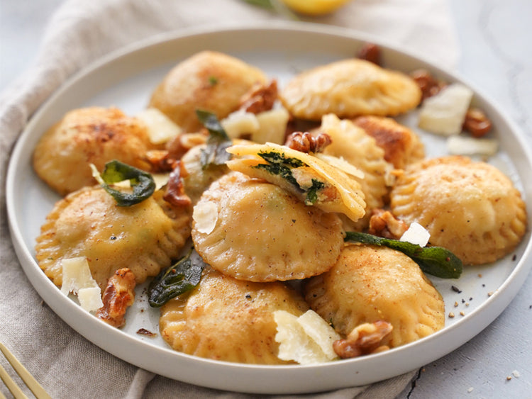 Wild Alaska Salmon & Spinach Ricotta Ravioli in Sage-Butter Sauce Recipe