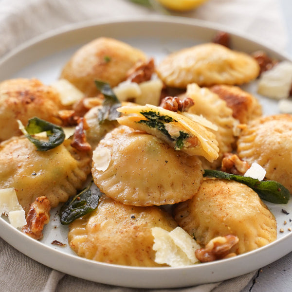Wild Alaska Salmon & Spinach Ricotta Ravioli in Sage-Butter Sauce Recipe