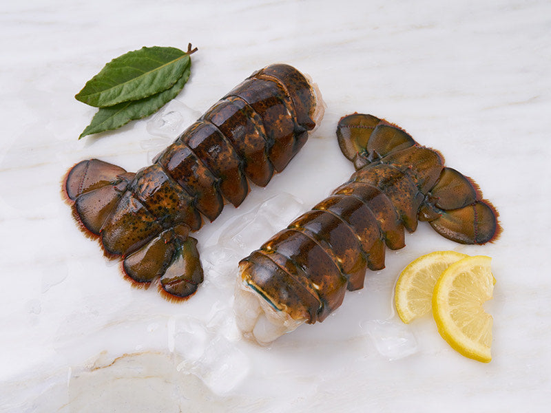 Cold Water Lobster Tails with lemon and herbs