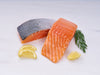 Atlantic Salmon portions skin up and skin down with lemon and herbs