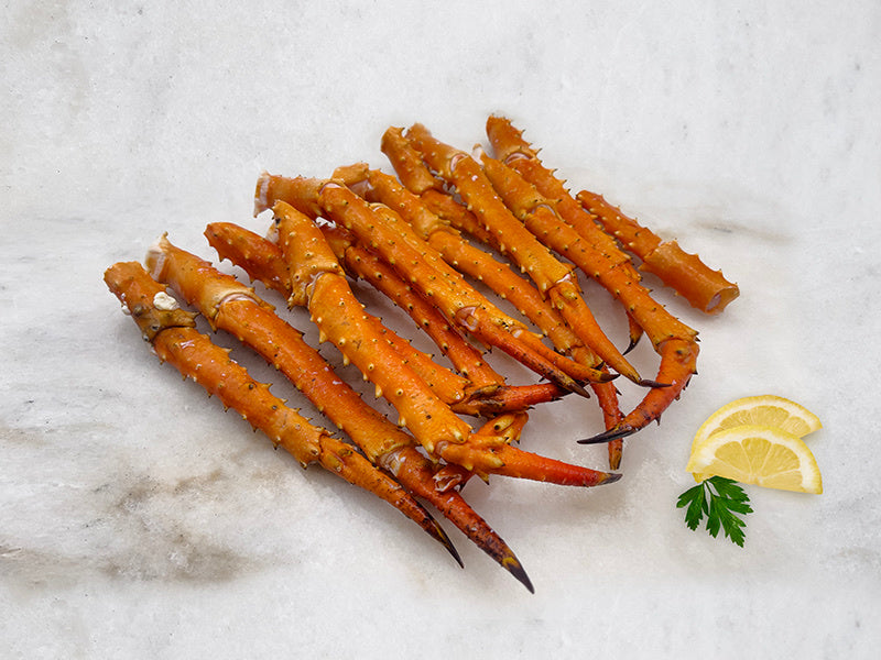 Golden King Crab lower legs with lemon and herbs