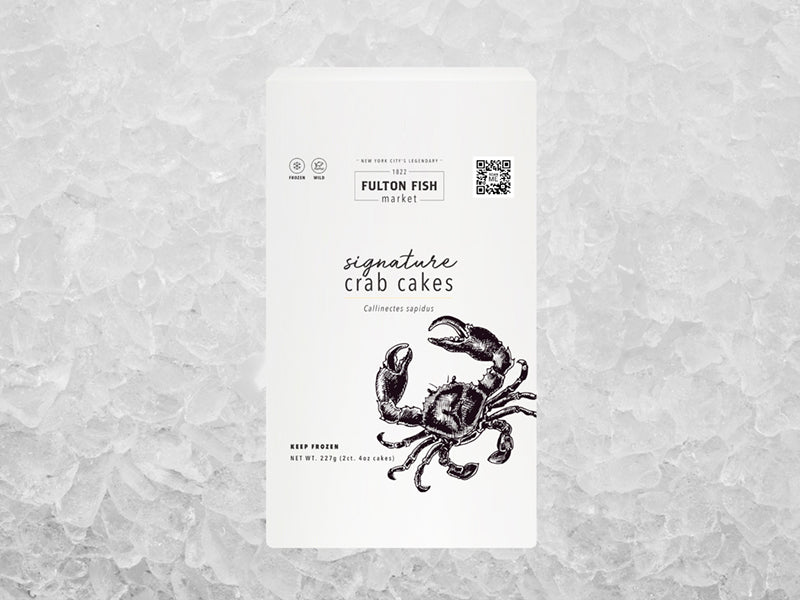 Crab Ckes Package Front on ice