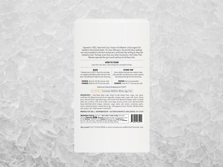 Crab Cakes Package Back on ice