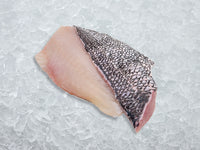 Wild Black Sea Bass Portions on ice
