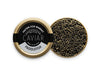 Paddlefish Caviar Tin Opened on White Background