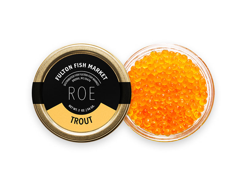 Trout Roe Jar Opened on White Background