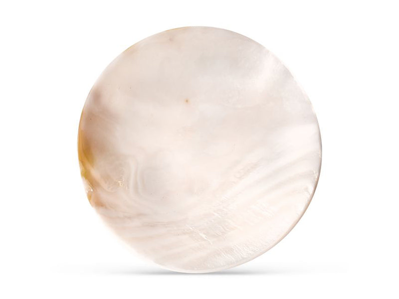 Mother of Pearl Plate on White Background