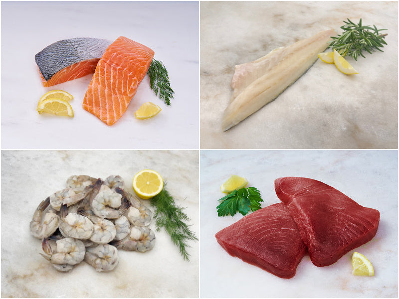 Mediterranean Diet Seafood Bundle Collage