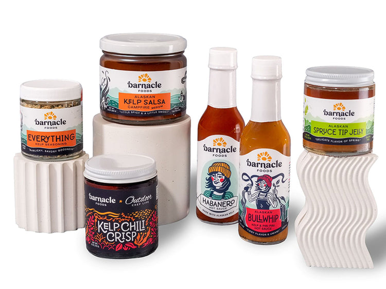 Barnacle Foods Products Displayed in Group