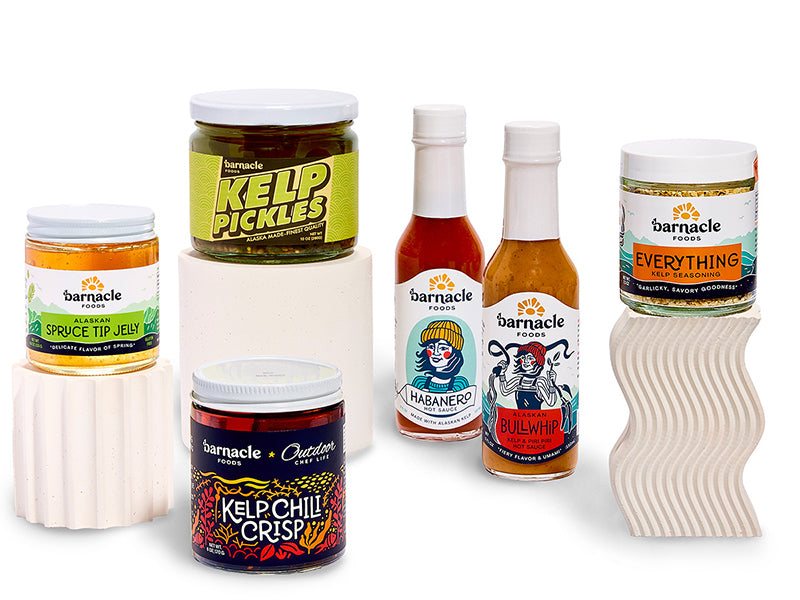 Barnacle Foods Products Displayed in Group