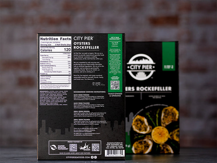City Pier Oysters Rockefeller back of package