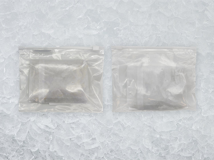 Fulton Fish Market Finishing Butter Bundle back of packages on ice